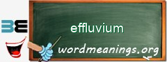 WordMeaning blackboard for effluvium